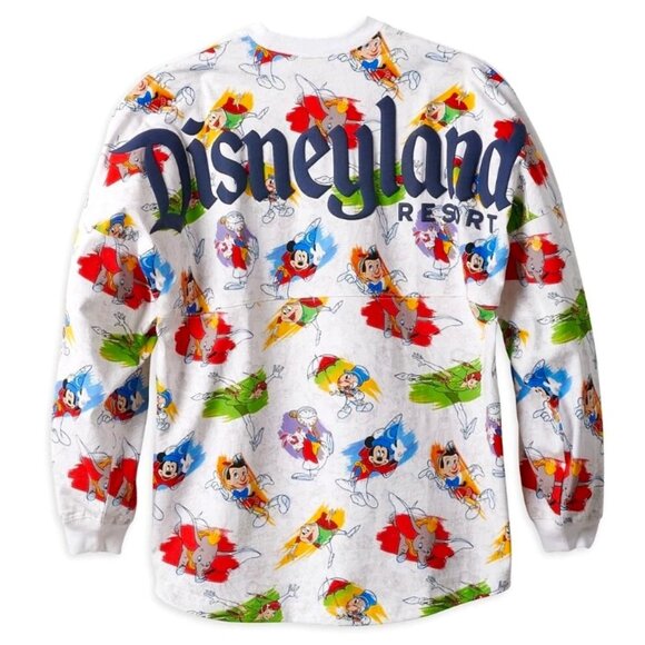 Disneyland Ink & Paint Sketch Long Sleeve Spirit Jersey NWOT Unisex Size Small - Picture 1 of 2